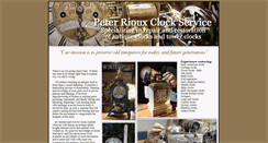 Desktop Screenshot of peterriouxclocks.com